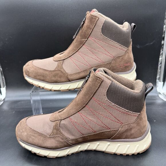 LL Bean Sneaker 5 Men's Size 8.5 M Brown Suede Waterproof Insulated Winter Boots - Picture 2 of 7